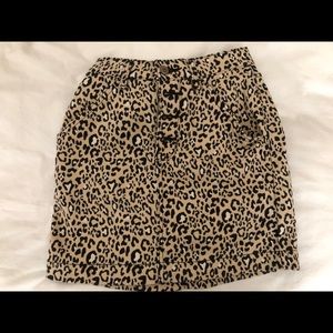 High waisted cheetah print skirt